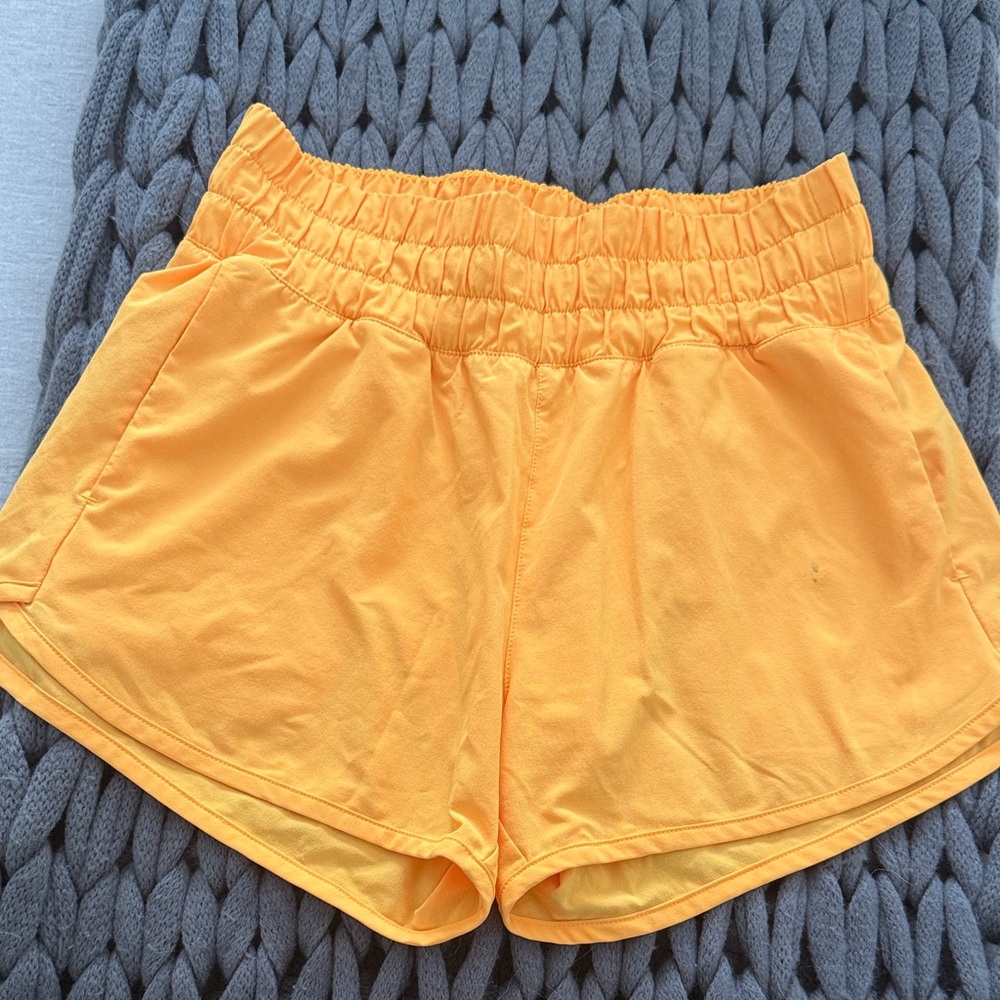 Athleta Girls Yellow Elastic Waist Shorts